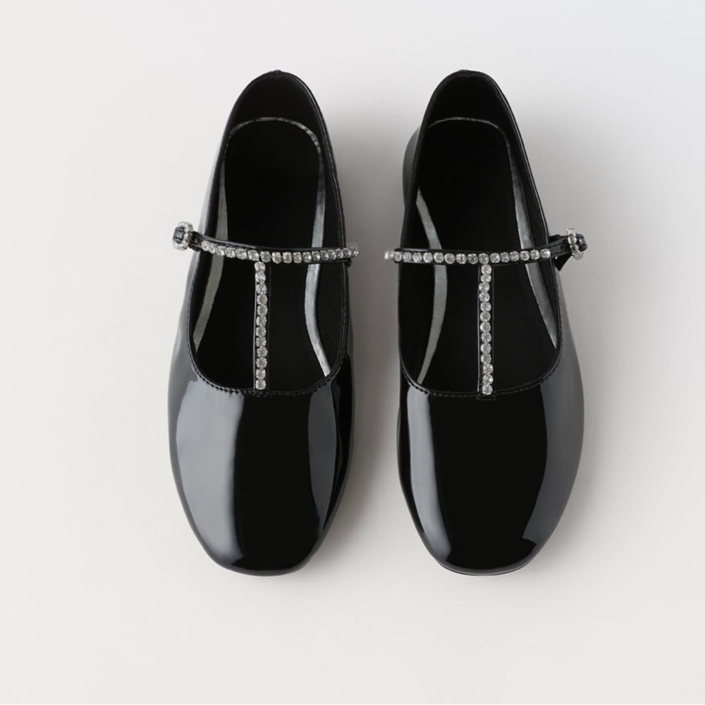 Zara Black Patent Kids Dress Shoes